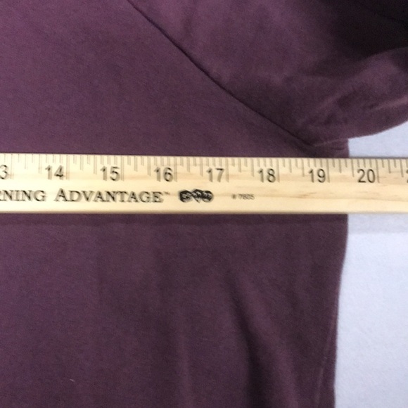 Soft Surroundings women’s tunic sweatshirt size M plum burgundy cowl neck cozy - Picture 9 of 10